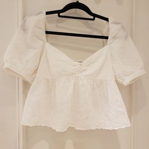 Zara white top size M